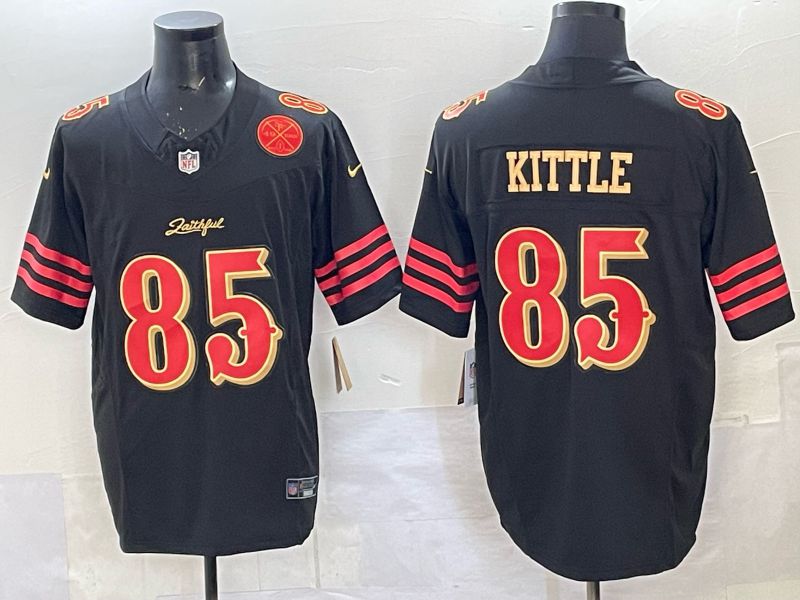 Men Nike San Francisco 49ers #85 Kittle black Limited NFL 2025 Jersey 0018->san francisco 49ers->NFL Jersey